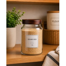 Elegant Airtight Glass Storage Jar – 1.3L