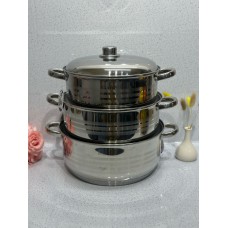 Berghome 6pcs Shallow Stainless steel cookware with stainless cover