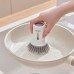 Squeezable Liquid Short Handle Pot Brush 