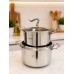 316 Stainless Steel 2-Piece Cookware Set with Glass Cover
