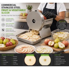 Commercial Stainless Steel Vegetable & Fruit Slicer (2 Adjustable Slicing Sizes)