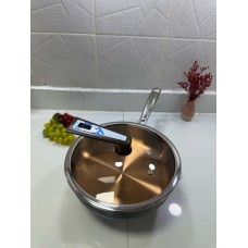 26cm 316 Stainless Steel Frypan with Glass Cover
