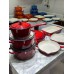 Cast Iron 7 Pieces Enamel Cast Iron Cookware Set