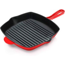 26cm Enamel Cast Iron Grill Pan