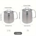 2L Stainless steel oil container with strainer 