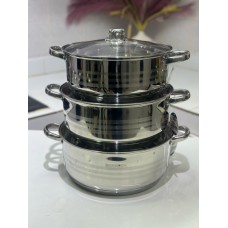 Berghome 6pcs Shallow Stainless Steel 