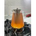 1300ml Glass teapot with 4 mini cups & wooden tray