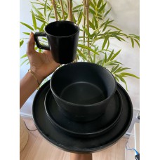 12pcs Black Dinner set